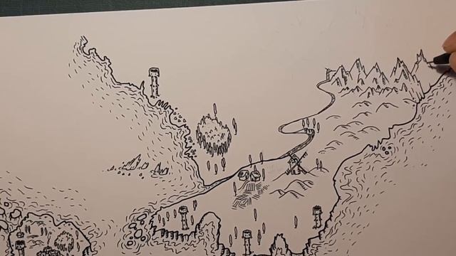 [ATELIER] - Dessiner une MAP FANTASY - 02 #atelierpeinture #carte #map #fantasy #tuto #inkpen смотреть онлайн