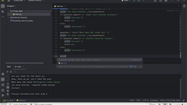 Computer Quiz Python Mini-Project