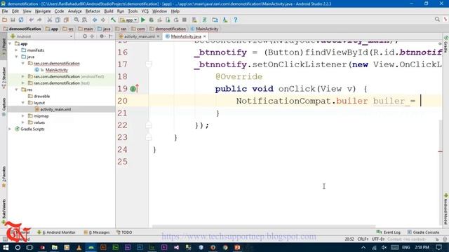 How To Create A Notification In Android Using Android Studio?[With Source Code]
