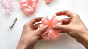 Большой бант из атласной ленты 5 см