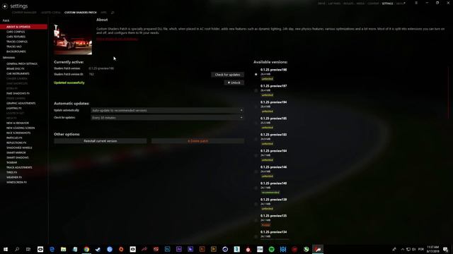 How to install Mods Sol 1.3.2 + CSP Custom Shaders Patch preview.198 in Assetto Corsa смотреть онлайн