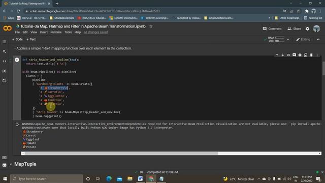 Tutorial 3a – Map, FlatMap and Filter Transforms in Apache Beam смотреть онлайн