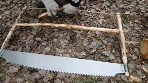 Two-man saw.