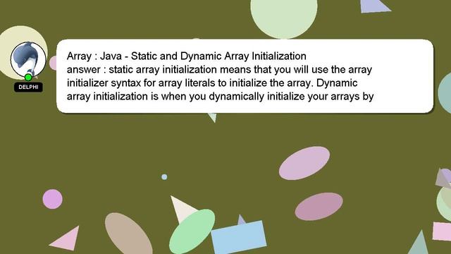 Array : Java - Static and Dynamic Array Initialization смотреть онлайн