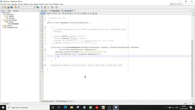 Create a Java Servlet to display Date and Time || Netbeans || Enterprise Java смотреть онлайн