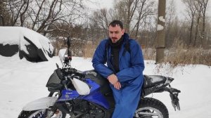 На мотоцикле зимой Ч2.