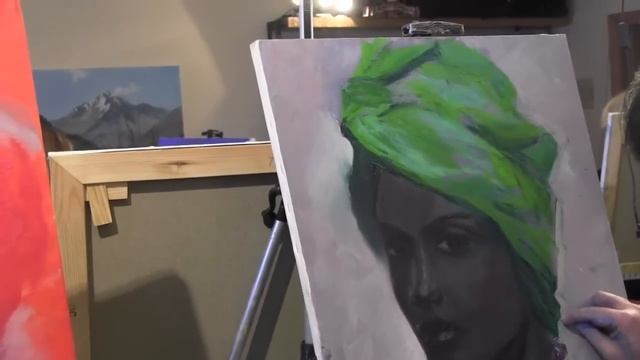 Научиться рисовать портрет, живопись для начинающих, художник Сахаров