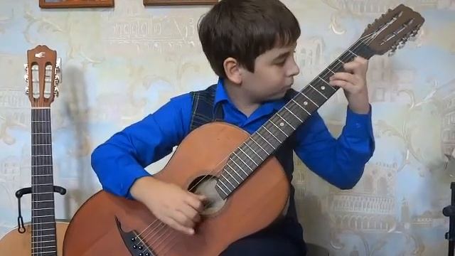 "ПОЛЬКА СОКОЛОВА" обработка С.Д. Орехова, в исполнении Руслан Нуруллин г. Казань, 10 лет смотреть онлайн