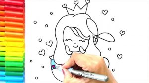 Ариэль - Как нарисовать русалочку - принцессу Диснея  Ариэль