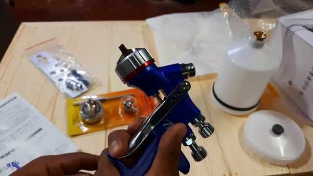 pistola de gravedad NTOOLS T30PRO,, abriendo paquete de aliexpres смотреть онлайн