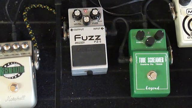 FUZZ FZ-5 Boss (fuzz face mode) + Tube Screamer TS808