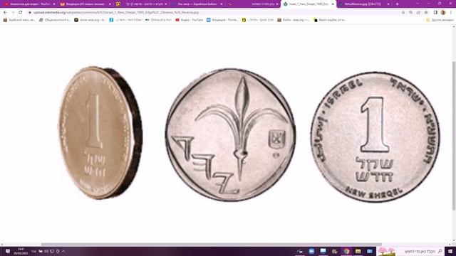 Понимаем слова и изображения на современной израильской монете "1 новый шекель"