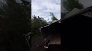 Лëгкая и быстрая разгрузка прицепа,при помощи пвх тента