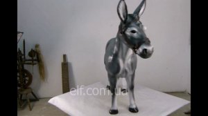 Ослик. Садовые фигуры пластиковые из полистоуна от "Эльф"