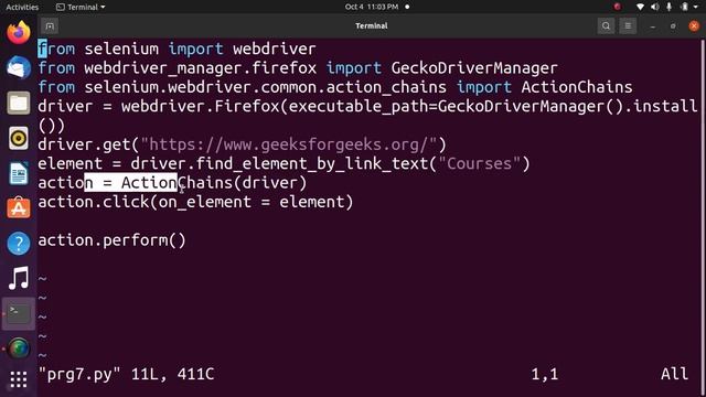 Python Selenium Action chain смотреть онлайн