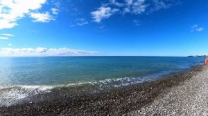 Пляж "Солоники" в октябре.?ЛАЗАРЕВСКОЕ СЕГОДНЯ?СОЧИ.