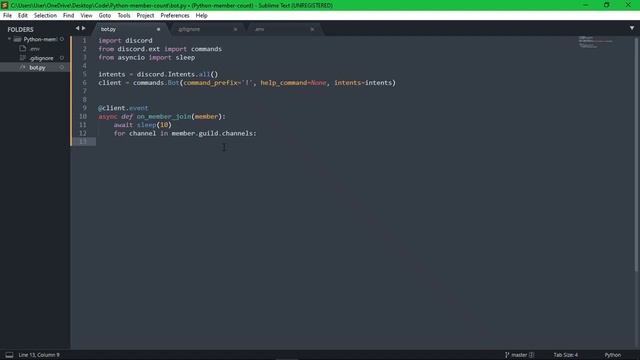 Discord.py Tutorial | Member Count Channel (Better Version)