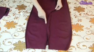 Юбка карандаш со шлицей без вытачек. Крой на ткани, без покупных выкроек.