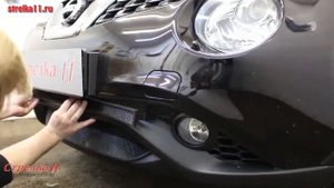 Защита радиатора NISSAN JUKE I рестайлинг (2014-2018) Черный - strelka11.ru