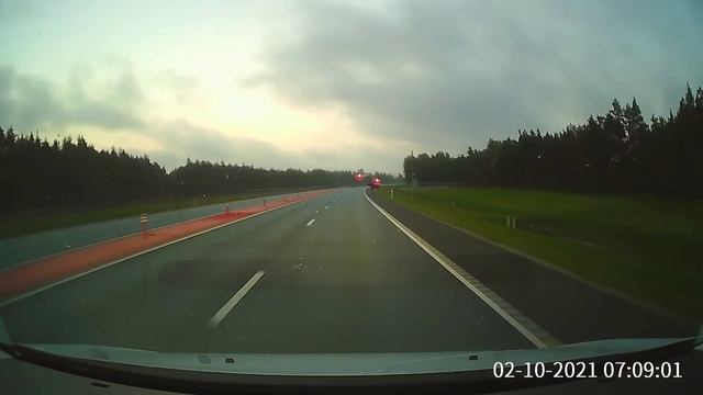 Как работает система предупреждения о диких животных. Но лось всё равно передумал))) смотреть онлайн