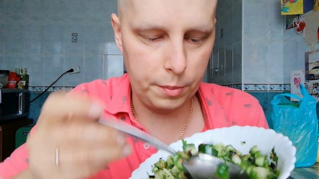Салат из Брокколи без Майонеза! Все что было в холодильнике, смешал и приготовил! Салат Для Ленивых