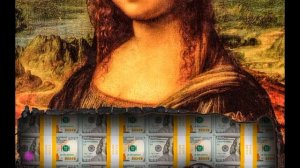 Денежная картина | Рисую современный портрет Моно Лизы | Mona Lisa