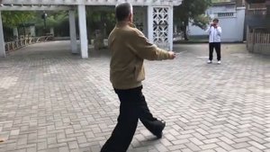 Мастер Чэн ши багуачжан (程式八卦掌) Лю Цзинжу лаоши (劉敬儒老師) оружие багуа цзыу юаньян юэ (八卦子午鴛鴦鉞) - 201