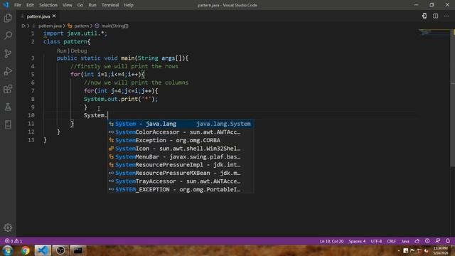 Star Pattern Program in Java | Extreme Programmer