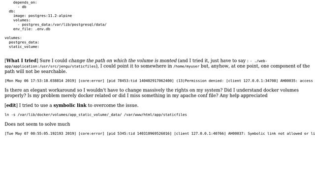 DevOps & SysAdmins: Apache Err 403 on static files from a docker volume смотреть онлайн