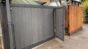 Откатные ворота электросварные со встроенной калиткой