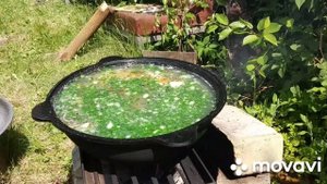 ?Уха из Толстолобика в казане..