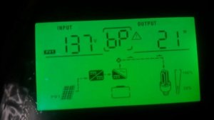 Работа гибридного инвертора AXIOMA energy ISGRID-BF 3000 только от солнечных панелей