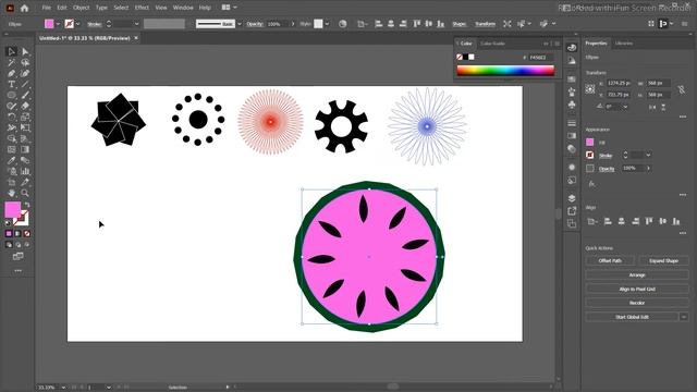 Adobe Illustrator Tutorials - Class 8 - Rotate Tool Design Hindi | Adobe Illustrator For Beginners|