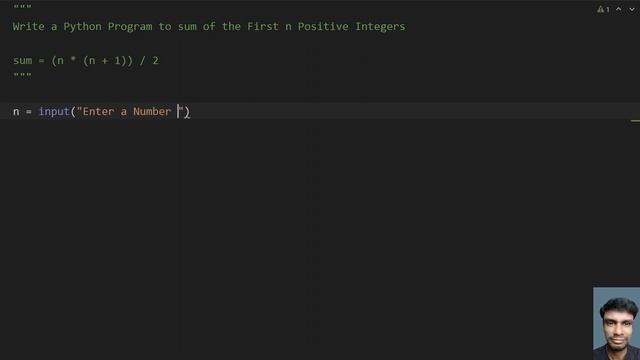 Write a Python Program to sum of the First n Positive Integers