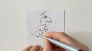 How to Draw a Dino for Kids - Simple Step-By-Step Instructions