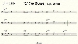 C Jam Blues / Backing Track (No Bass) / Drum & Piano With Bass Clef