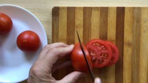 Очень быстрый салат из помидор. Закуска из помидор