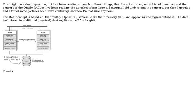 Databases: Oracle RAC concept