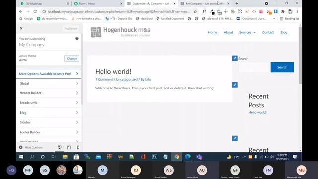 how to create a simple website in wordpress using basic editor