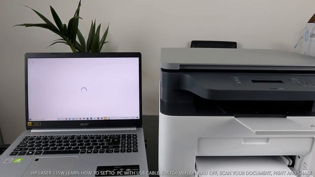 How to Set up HP Laserjet 135W To PC With USB Cable, Scan Your Document, Print, and Share To Email смотреть онлайн