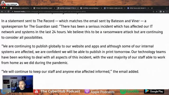 Inglis Resigns, Guardian hit by Ransomware, FIN7 Target Exchange & More смотреть онлайн