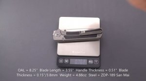 Maxace Peregrine: Classic Dropoint Thumbstud Opener of San Mail ZDP-189!  ...but is it fidgety???