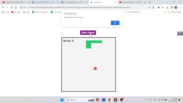 How to Create Snake Game in Javascript | How to Make Snake Game in JavaScript HTML CSS | Snake Game смотреть онлайн