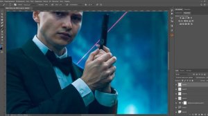 Photoshop Speed art ?  Lenar Stillet 007 ?