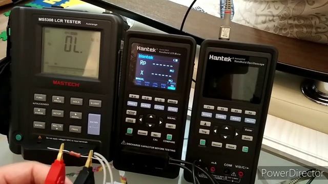 LCR Hantek 1832c,2C42.часть 2.измеряем сопротивление,сравнение с Mastech ms5308. смотреть онлайн