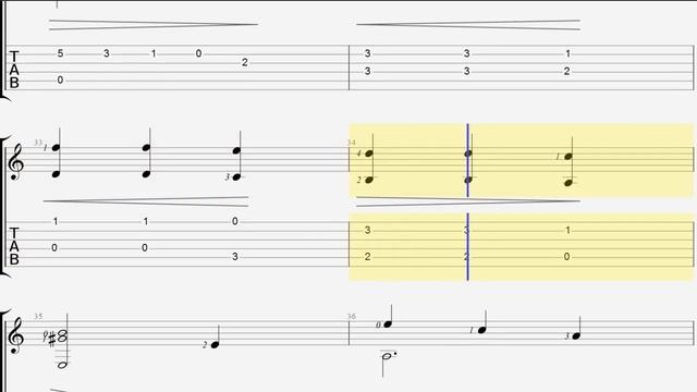 Minuet en Do Mayor - Carcassi - Tablatura por Magda Noguera... смотреть онлайн