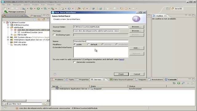 Crash course in Enterprise JavaBeans 3 - Part 3: Writing the JavaBean смотреть онлайн