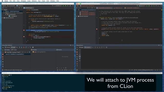 RecipeNoD002 - Debugging JNI Code With IntelliJ/CLion