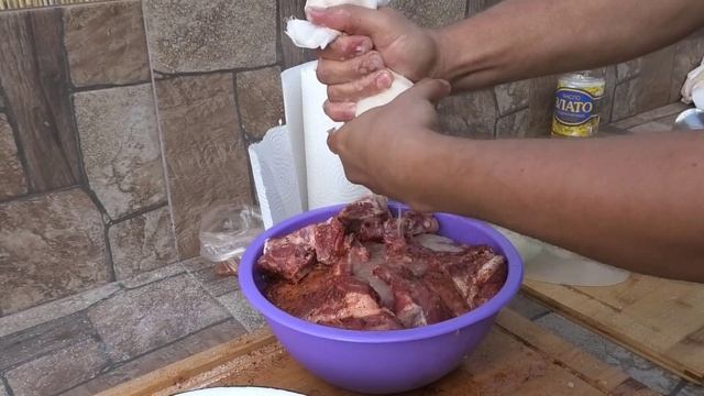 ЧАЛАГАЧ из корейки на кости. На решетке барбекю, на огне, на даче по семейному.