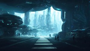 Deep Relaxing Spaceport Ambient (Calm Cyberpunk Sci Fi Space Music) | Inverno Scoring